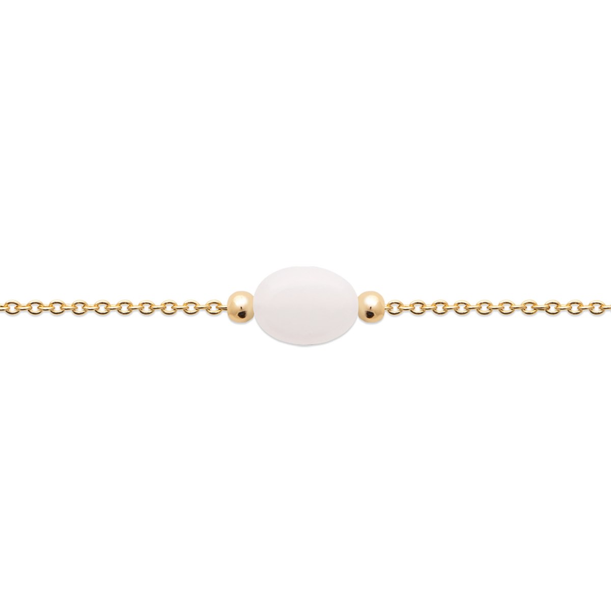Bracelet Brillaxis plaqué or et pierre lune
18 cm - vue 2