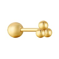 Boucle d'oreille individuelle Ania Haie Ear Edit Tri_x000D_
ple Boules doré