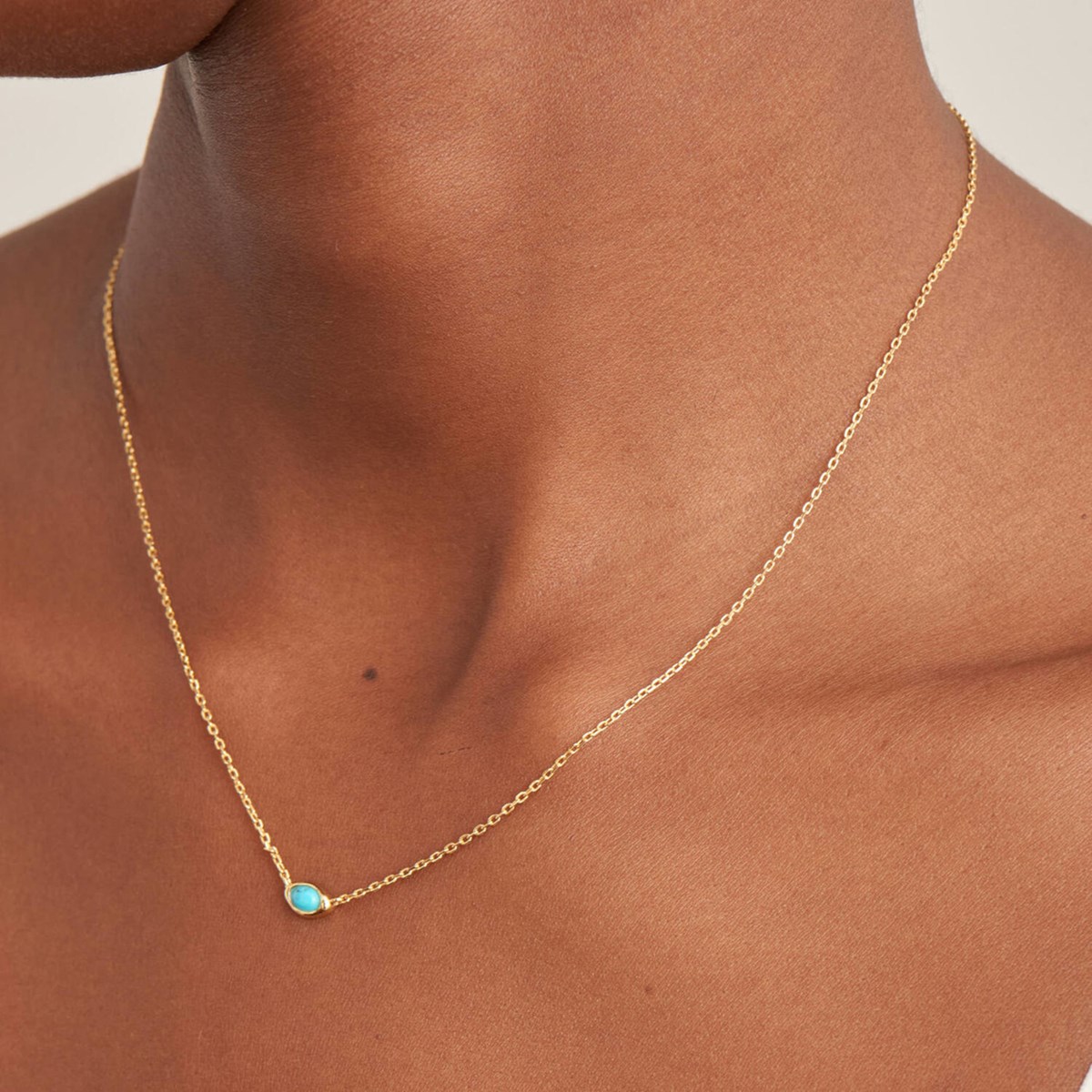 Collier Ania Haie Making Waves doré turquoise - vue 2