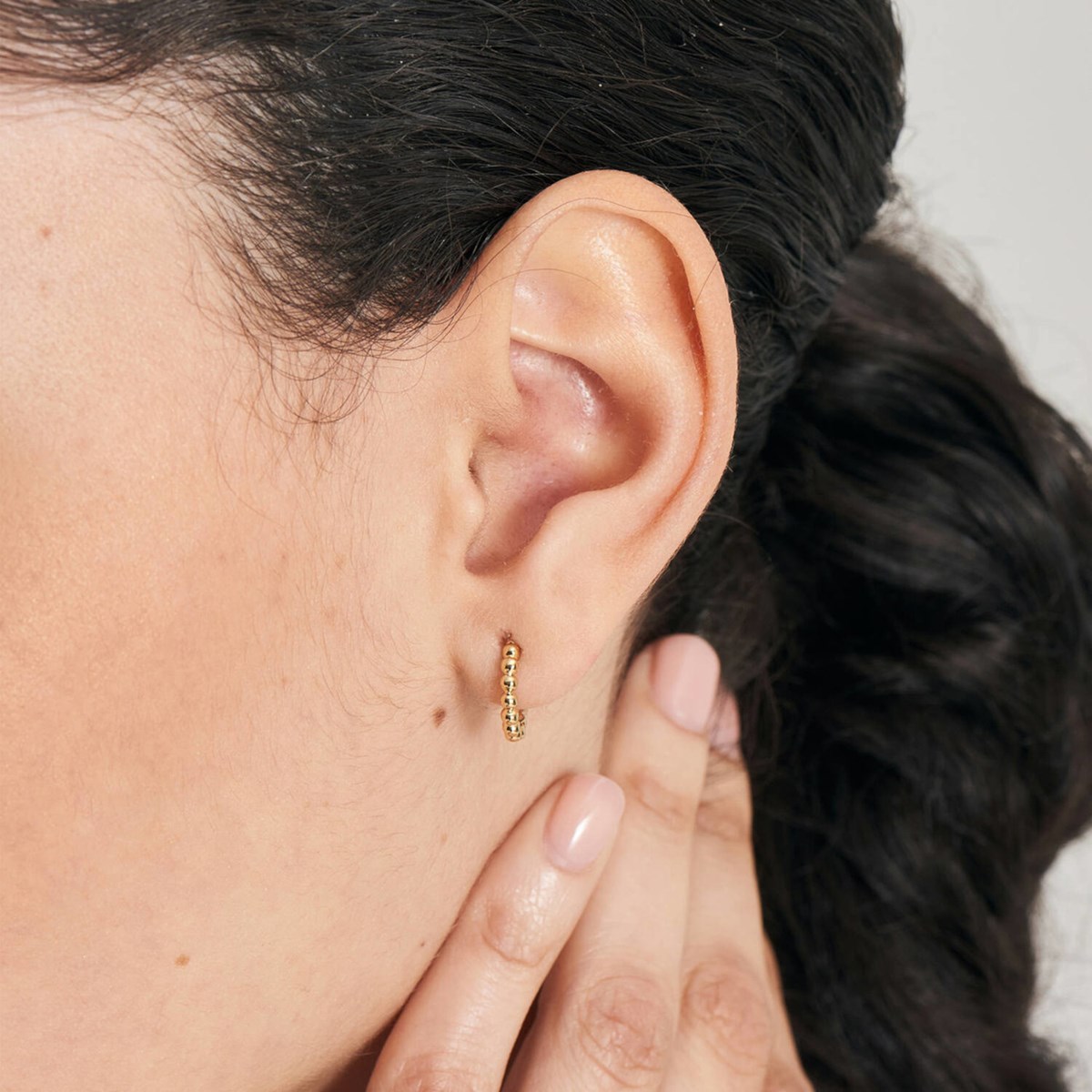 Boucles d'oreilles créoles Ania Haie Spaced Out Orb
dorées - vue 2