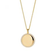 Collier Sif Jakobs FOLLINA GRANDE_x000D_
medaille à graver sertie oxydes