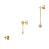 Set de 3 boucles d'oreilles Agatha Beloved blanc - vue V1