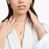 Collier Thomas Sabo argent doré croix oxydes_x000D_
arc-en-ciel - vue V3