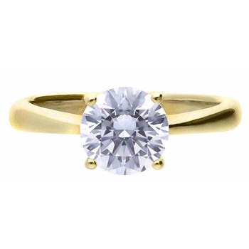 24-karaats vergulde zirkonium ring in 925 sterling zilver