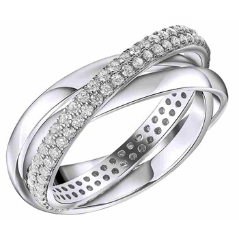 Ring met drie ringen in 925 sterling zilver