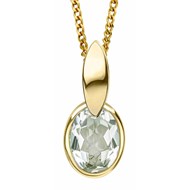 Collier améthyste vert plaqué pr en argent 925