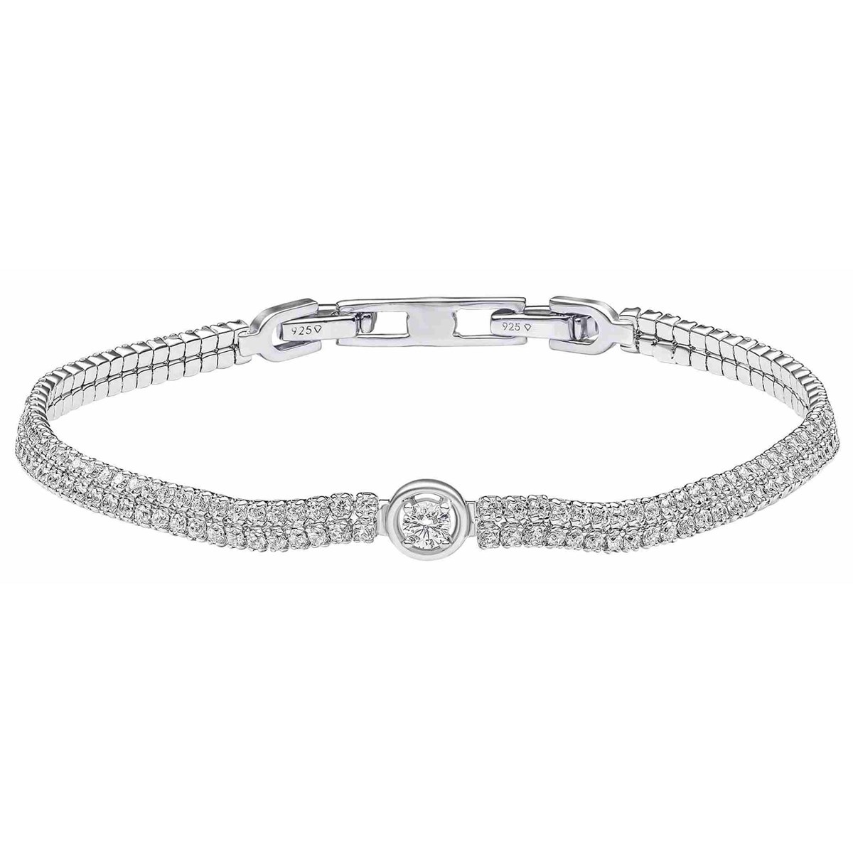 Bracelet zirconium blanc en argent 925