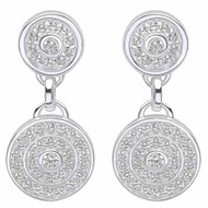 Boucle d'oreille tendance zirconium en argent 925