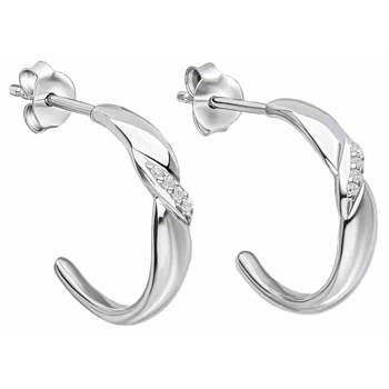 Boucle d'oreille tendance zirconium en argent 925