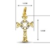 Collier - Médaille Croix Or Jaune - Croix Celtique - Chaine Dorée - vue V3
