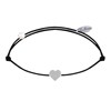 Bracelet Lien Argent 925 Mini Coeur - Noir - vue V1