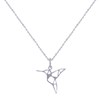 Collier Argent Colibri Ajouré - taille 42 cm - vue V1