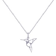 Collier Argent Colibri Ajouré - taille 40 cm