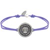 Bracelet Lien Médaille Ronde Laiton Argenté Coquillage - Violet - vue V1