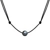 Collier Lien Perle de Tahiti - Noir - vue V1