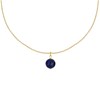 Collier Plaqué Or Pendentif Perle de Lapis Lazuli - vue V1