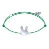 Bracelet Lien Tête de Lapin en Nacre - Vert - vue V1