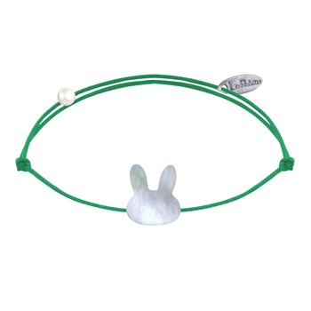 Bracelet Lien Tête de Lapin en Nacre - Vert