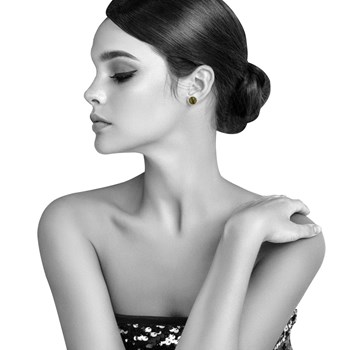 925 Sterling Silver Earrings Labradorite Serrated Round