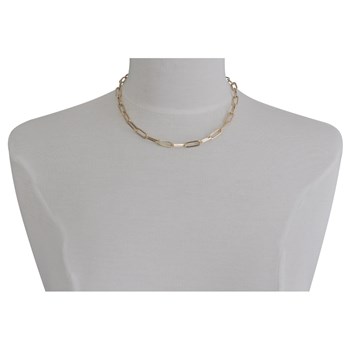 Goud vergulde mesh paardenketting 45cm