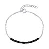 Bracelet Argent 925 Chaine et Perles Facettées de Spinelle - vue V1
