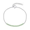 Bracelet Argent Chaine et Perles Facettées de Péridot - vue V1