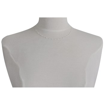 Zilveren 925 Halsketting met Geëmailleerde Parels en Zilveren Parels - Wit