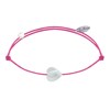 Bracelet Lien Mini Coeur en Nacre - Fuchsia - vue V1