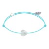 Bracelet Lien Mini Coeur en Nacre - Turquoise - vue V1