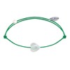 Bracelet Lien Mini Coeur en Nacre - Vert - vue V1