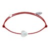 Bracelet Lien Mini Coeur en Nacre - Rouge - vue V1