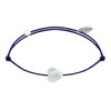 Bracelet Lien Mini Coeur en Nacre - Bleu Navy - vue V1