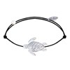 Bracelet Lien Tortue en Nacre - Noir - vue V1