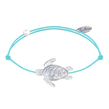 Parelmoer Schildpad Armband - Turkoois