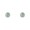 Boucles d'Oreilles Clous Argent Demi Perle d'Opale - vue V2