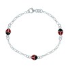 Bracelet Argent 925 Trois Coccinelles - vue V1
