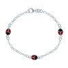 Bracelet Argent Trois Coccinelles - vue V1