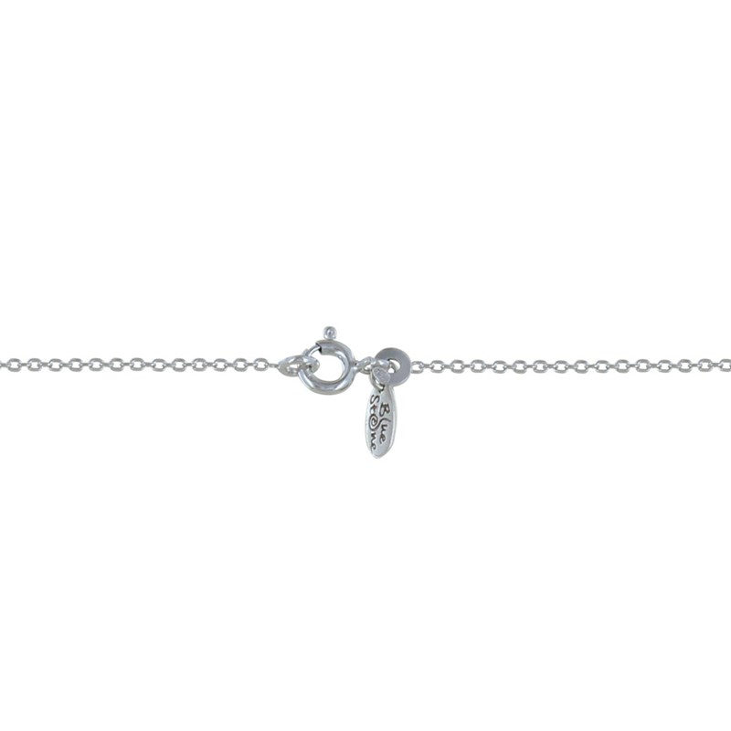 Collier Chaine Argent Cinq Perles de Larimar Anneaux et Perles Argent - vue 3
