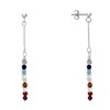 Boucles d'Oreilles Argent 925 Chainette 7 Chakras - vue V1