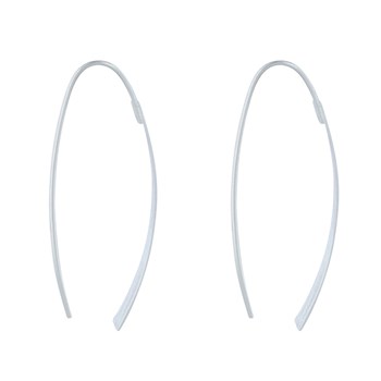 Boucles d'Oreilles Argent 925 Brossé Long Triangle