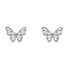 Boucles d'Oreilles Argent Papillon des Iles Ajouré - vue V2