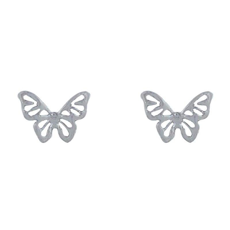 Boucles d'Oreilles Argent Papillon des Iles Ajouré - vue 2