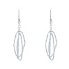 Boucles d'Oreilles Argent 925 Trois Anneaux Ovales Entrelacés - vue V2
