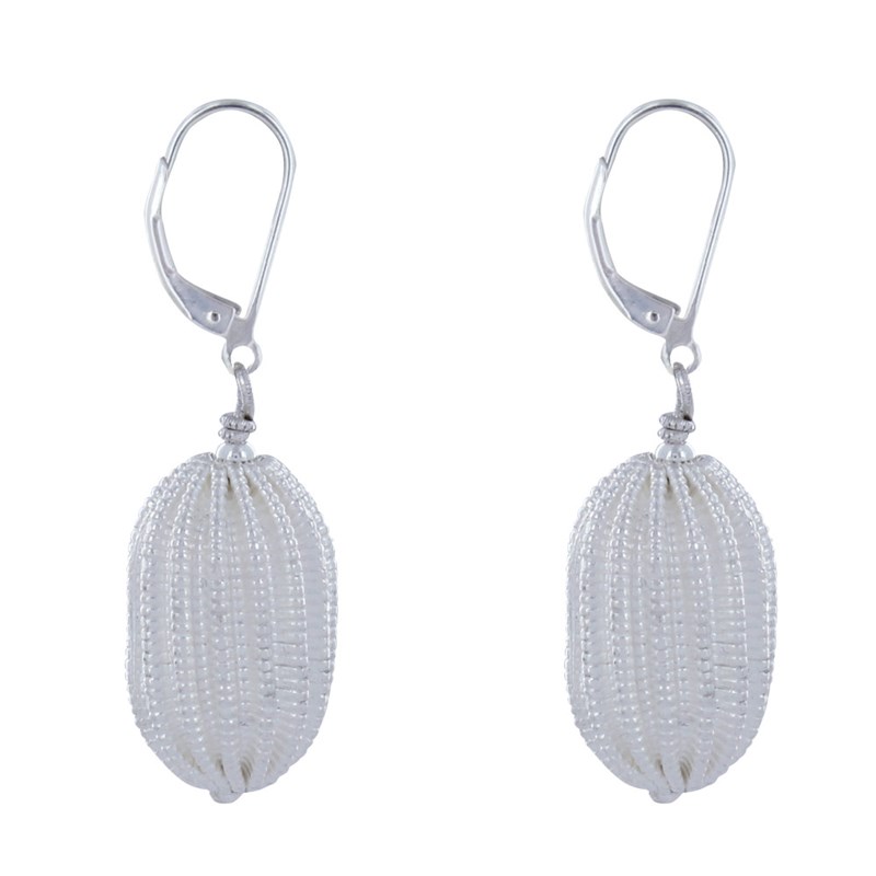 Boucles d'Oreilles Dormeuse Argent Kiwi - vue 3