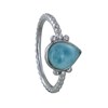 Bague Argent Petite Goutte de Larimar - vue V1