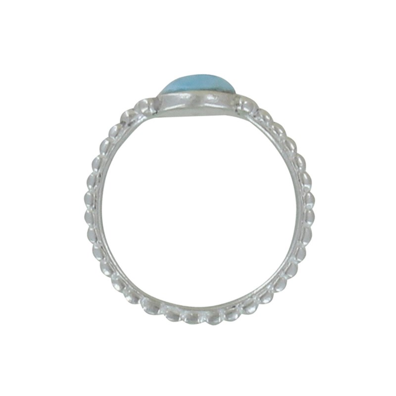 Bague Argent Petite Goutte de Larimar - vue 2