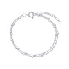 Bracelet Argent 925 Billes Double Chaines - vue V1