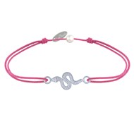 Bracelet Lien Serpent Argent 925 - Fuchsia