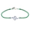 Bracelet Lien Serpent Argent - Vert - vue V1