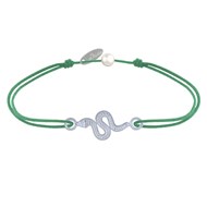 Bracelet Lien Serpent Argent 925 - Vert